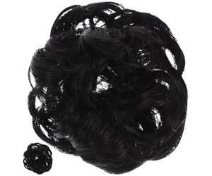 Operitacx 2pcs Natural Black Chignon Hairpiece 35g Matte Synthetic Hair Bun Extensions with Elastic Band for Women’s Messy Bun Updo and Casual Hair Styling