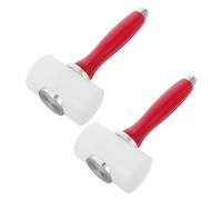 Operitacx 2pcs Nylon Mallet with Wooden Handle for Leather Crafting Durable Hammer for DIY Stamping Projects Protects Leather Surfaces for Precision Work