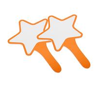 Operitacx 2pcs Orange Handheld White Boards Made of Foam with Reusable Writing Surface and Easy to Use Design for Voting, Scoring, and Classroom Activities