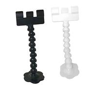 Operitacx 2Pcs Pet Selfie Stick Clips with Flexible Neck Phone Holder for Dogs Multifunctional Treat Holder and Smartphone Attachment Portable Dog Selfie Accessories White and Black