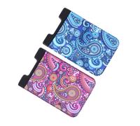 Operitacx 2pcs Phone Back Wallet Holder Superfine Fiber Card Storage for Credit Cards and Cash Portable Phone Wallet Stickers in Blue and Red
