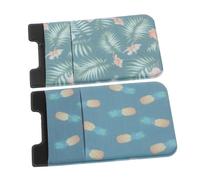 Operitacx 2Pcs Phone Pouch Durable Smartphone Back Wallet with Strong Adhesive for Holding Credit Cards and Id Leaf Pineapple Patterns Compatible with Mobile Phones