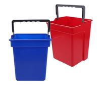 Operitacx 2pcs Plastic Buckets with Handles for Water and Waste, Multipurpose Utility Pails for Household and Commercial Cleaning, Sturdy Plastic Material with User Friendly Design, Suitable