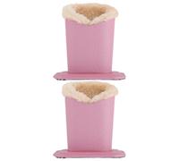 Operitacx 2pcs Plush Eyeglasses Holder Leather Glasses Stands with Built-in Plush Lining Stable Support Stylish Simple Design Protects Lenses from Dirt for Desk and Car Use