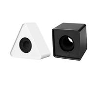 Operitacx 2pcs Portable Abs Injection Molding Mic Logo Flag White Triangle for Interview Microphones Easy to Carry Logo Display for Media Events