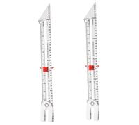 Operitacx 2pcs Precision Quilting Ruler Aluminum Sewing Gauge for Fabric Measuring Durable Sliding Seam Dressmaking Tool DIY Craft and Tailor Beginners and Experts