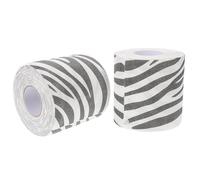 Operitacx 2pcs Printed Toilet Paper Bathroom Tissue Soft Resistant to Tearing Creative Zebra Pattern Roll for Modern Bathroom Decor