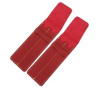 Operitacx 2pcs Pu Leather Fountain Pen Holder Set for Nurses, Wine Red Vintage Matte Pen Sleeve Storage Pouch, Small Doctors’ Pocket Protectors for Daily Use