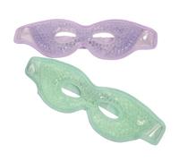 Operitacx 2pcs PVC Soft Gel Eye Packs for Sleeping and Travel Cooling Eye Cold Pads Designed to Block Light and Swollen Portable Sleep Masks for Women and Ladies
