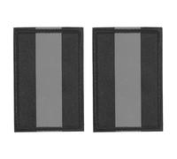 Operitacx 2pcs Reflective Safety Patch Reflective Patch Black Cloth Lightweight Easy Installation for Labour Uniforms and Jackets Cycling Hiking