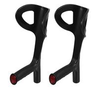 Operitacx 2pcs Replacement Cane Head Walking Cane Accessories Ergonomic Design Balanced Movement Maximum Stability Black Plastic for Daily Mobility Support Elderly