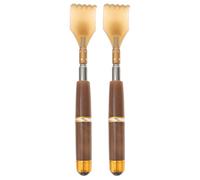 Operitacx 2pcs Retractable Back Scratcher Claw Set, Portable Body Scratching Tool with Imitation Cow Horn Design, Suitable for Adults’ Back and Body Massage