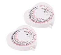 Operitacx 2pcs Retractable Heart Shaped Bmi Calculator Tape Measure Soft Flexible Waist Measuring Tape for Body Health Durable Abs PP Material Practical Fitness Tools