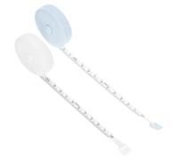 Operitacx 2pcs Retractable Mini Soft Tape Measure Lightweight Flexible Ruler for Sewing Craft Body Measurements Portable Blue and White