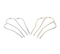 Operitacx 2pcs Retro Metal Crown Hair Fork Stick Set, Vintage Hair Comb Stick, Side Hairpin with Multi-prong Design, Suitable for Updo and Braided Hairstyles in Gold and Silver