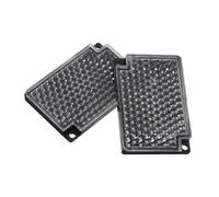 Operitacx 2pcs Retroreflective Sensor Reflector Panels for Photoelectric Systems Weather Resistant Easy to Install Optimal Reflective Performance for Automation and Traffic Safety