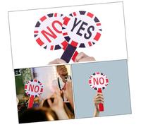Operitacx 2pcs Reusable Yes No Voting Board Paddle for Classroom Judging and Teacher Student Interaction Foam Board with Smooth Edges Handheld Dry Erase Voting Sign for School Events