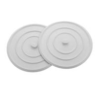 Operitacx 2pcs Rubber Bath Sink Plug with Multifunctional Design, Flat round Bathtub Drain Cover, White Rubber Stopper that Resists Deformation, Suitable for Bathroom and Kitchen Use