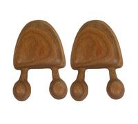 Operitacx 2pcs Sandalwood Face Massage Tools 6x4cm - Handheld Wooden Acupoint Massager Comb for Eye, Nose, Neck Deep Tissue Lymphatic Massage - Portable Chinese Facial Scraper for Spa Travel