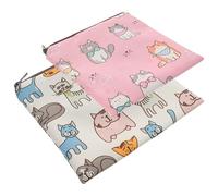 Operitacx 2pcs Sanitary Napkin Storage Bag Period Pouch Lovely Polyester Practical Zipper Design Convenient to Carry Women Female Friends Menstrual Pad Change Daily Use