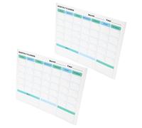 Operitacx 2pcs Self-Adhesive Monthly Planning Calendar Whiteboard Stickers for Fridge, PVC Material, Easy to Stick Dry Erase Boards for Student Schedule Management and Activities