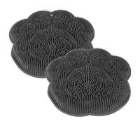 Operitacx 2pcs Shower Foot Scrubber Back Scrubber Massage Pad 12.38x11.99x0.79in Silicone Anti-Skid Relieves Feet Fatigue for Bathtub and Shower