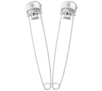 Operitacx 2pcs Skull Pin Brooch Set in Silver Alloy, Chic Lapel Pins for Quilting and Blanket Fixing, Accessory for Banquets and Everyday Wear