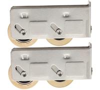 Operitacx 2pcs Sliding Patio Door Rollers Replacement Tandem Wheels with Bearing Durable Non Corrosive Sliding Door Track Hardware for Smooth Jam Operation