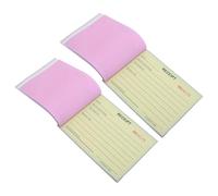 Operitacx 2pcs Small Business Invoice Book Receipt Booklet with Carbon Copies, Numbered Purchase Order and Job Invoice Forms 5.74" X 4.13" for Food Receipt and Customer Order Records