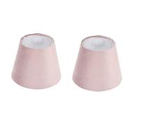 Operitacx 2pcs Small Fabric Lampshade with White Lining Compatible with Light Sockets Pink Packaging Vintage Drum Style for Desk and Table Lamps Easy Installation for Home and Hotel Use