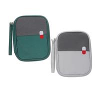 Operitacx 2pcs Small Medication Storage Box Medicine Bag Portable Emergency Bag for School Household First Aid Travel Supplies