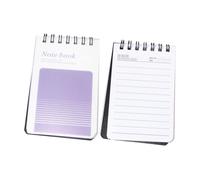 Operitacx 2Pcs Small Spiral Pocket Notebooks Portable Mini Notepads for School Office Work Lined Memo Pads for Grocery Lists Planning and Daily Notes Creative Tearable Design for Students