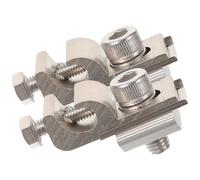 Operitacx 2pcs Solar Panel Ground Clamp Clip for Photovoltaic Systems, Lightweight Tinned Copper Cable Wiring Solution Suitable for Wire and Connector in Home Use