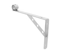 Operitacx 2pcs Stainless Steel Closet Rod Bracket with Side Mounted Pole Support Hooks Durable Clothes Hanger Shelf Bracket for Indoor and Outdoor Use Easy Installation Multipurpose Drying