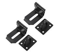 Operitacx 2Pcs Stainless Steel Door Hasp Lock Safety Padlock Latch Buckle for Doors Cabinets Easy Installation with Concealed Fixings Heat Scratch Resistant