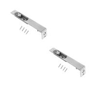 Operitacx 2pcs Stainless Steel Fire Door Flush Bolt Concealed Double Door Latch Bolt Easy Installation Security for Home Privacy and Safety
