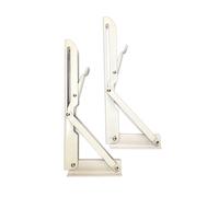 Operitacx 2pcs Stainless Steel Folding Triangle Shelf Brackets Heavy Duty Wall Mounted Support for Load Bearing Partition and Home Bookshelf