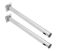 Operitacx 2pcs Stainless Steel Outdoor Mounting Bracket for Infrared Security Devices Pole Support Rod with Bottom Wiring Port for Organized Cable Management Wall and Fence Installation