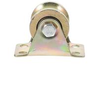 Operitacx 2pcs Steel Pulley Wheels Double Pulley Roller for Sliding Doors Metal Block with U-shaped Track Compatible for Door Hardware and Home Improvement