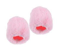 Operitacx 2pcs Thickened Plush Microphone Covers Windshield Protector for Mk4 Mk8 Compatible Microphones, Dustproof Artificial Wool Material with Close Fit for News Interviews and Home Use