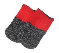 Operitacx 2Pcs Ultra-thin Breathable Gaming Finger Sleeves Adjustable Nylon Silver Carbon Fiber Covers for Touchscreen Sensitivity and Friction Reduction Compact Lightweight Thumb Grips for