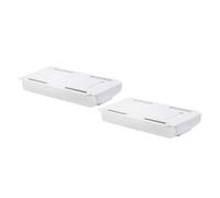 Operitacx 2Pcs Under Desk Drawer Organizer Large Capacity Self Adhesive Storage Box Hidden Slide Out Design for Office Home Table Stationery Tools Cosmetics Storage