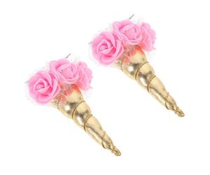 Operitacx 2pcs Unicorn Tiara for Boys and Girls Creative Hair Pin Lovely Hair Clip for Fantasy Themed Parties Cartoon Inspired Design Occasions