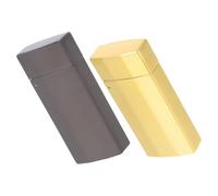 Operitacx 2pcs Vintage Flip Top Lighter Case Set, Zinc Alloy Mini Metal Protective Sleeve with Hinged Cover, Flip Lighter Cover Compatible with Bic J5 for Outdoor and Daily Use