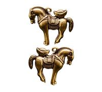 Operitacx 2pcs Vintage War Horse Keychain Pendant Brass Diy Key Hanging Adorn for Car Keys Cute Horse Keyring Charm for Equestrian