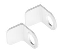 Operitacx 2pcs Wall Mounted Shampoo Bottle Rack White Abs Space-saving Shower Gel Holder Damage-free Installation for Tiles and Smooth Walls Bathroom Accessories