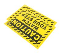 Operitacx 2pcs Watch Your Step Floor Decals Anti-slip Pvc Stickers with Abrasive Texture for Hazard Prevention and Safety Warning in Workplaces and Stairs