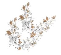 Operitacx 2pcs Wedding Hair Pieces Hair Accessory Polymer Clay Metal Fake Pearls Delicate Flower Vines Elegant Accessories for Bridesmaids and Women at Wedding and Prom