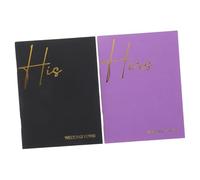 Operitacx 2pcs Wedding Vow Books Groom Notebooks with Lined Pages Essential Ceremony Accessories for Capturing Love and Commitment for Officiants and Couples