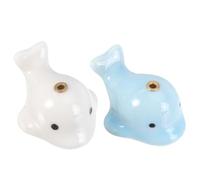 Operitacx 2pcs Whale Shaped Ceramic Incense Holders with Simple Elegant Design for Home Desktop Decoration and Burning Incense, Sea Themed Animal Ornaments